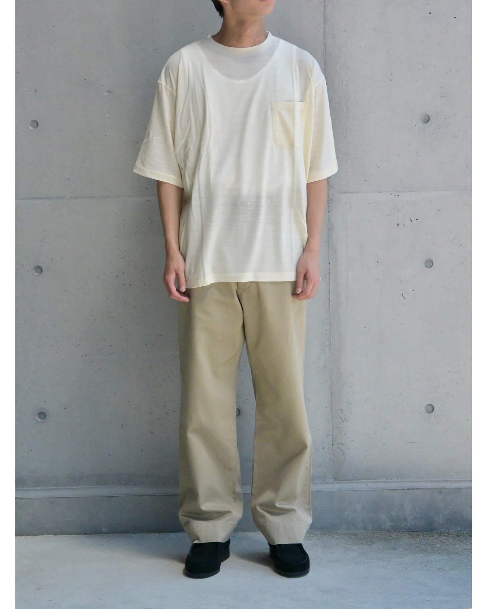 サマーウール 半袖Tシャツ ECRU – TIME AFTER TIME