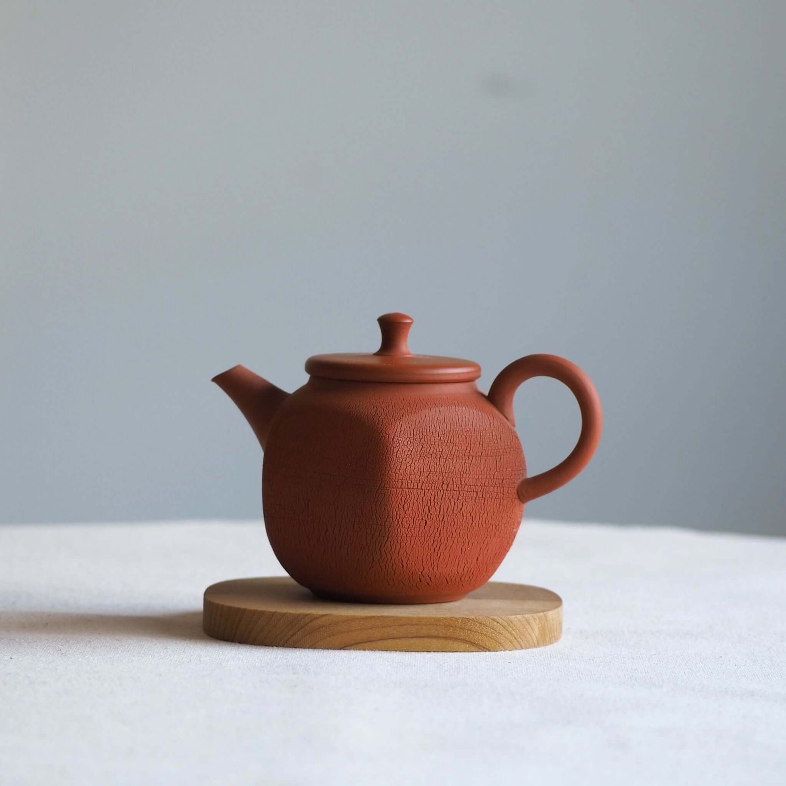 日本常滑烧伊藤成二(甚秋陶苑) 朱泥岚絞茶壶[东山堂茶具专卖店网上商店