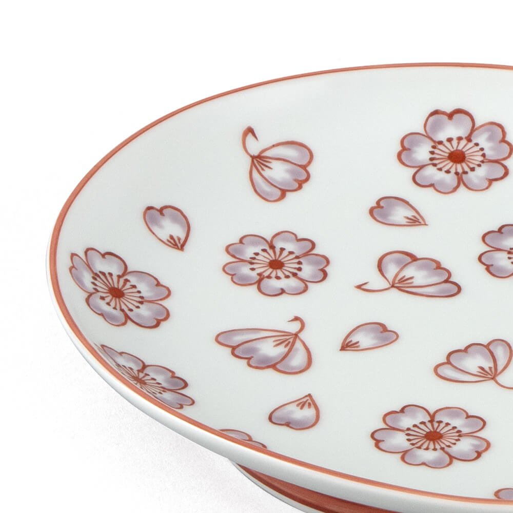 アウトレット 平安 清泉 鉄絵桜花 大皿 共箱 飾皿 平安 清泉 鉄絵桜花