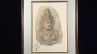値下げ 平山郁夫画伯と共に中国で作画した中国人水彩画家 陳芸作品