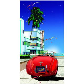 鈴木英人 イラスト版画作品｜「アイランド クルーズ」1993年 シルク