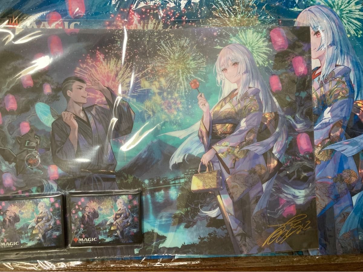 夏祭り プレイマット&ビジュアルボードセット 放浪皇 MTG 放浪皇の夏祭り