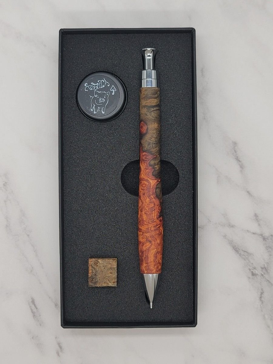 新品 こぶた工房 極上花梨瘤 紅青 シャープペンシル0 5mm｜Yahoo