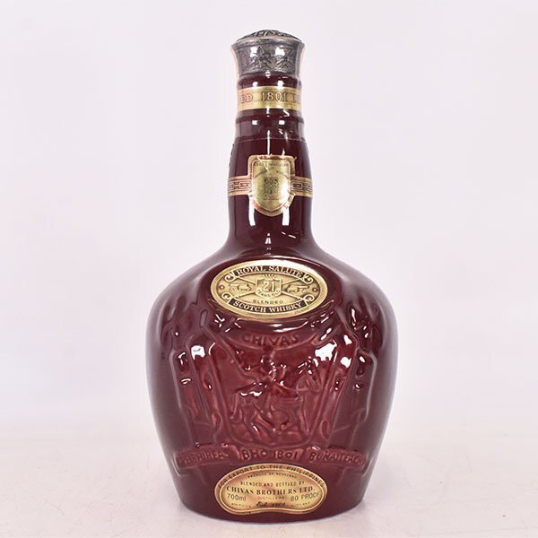 ウイスキー ロイヤル サルート 21年 赤 陶器ボトル ＊巾着袋付 ※ 700ml