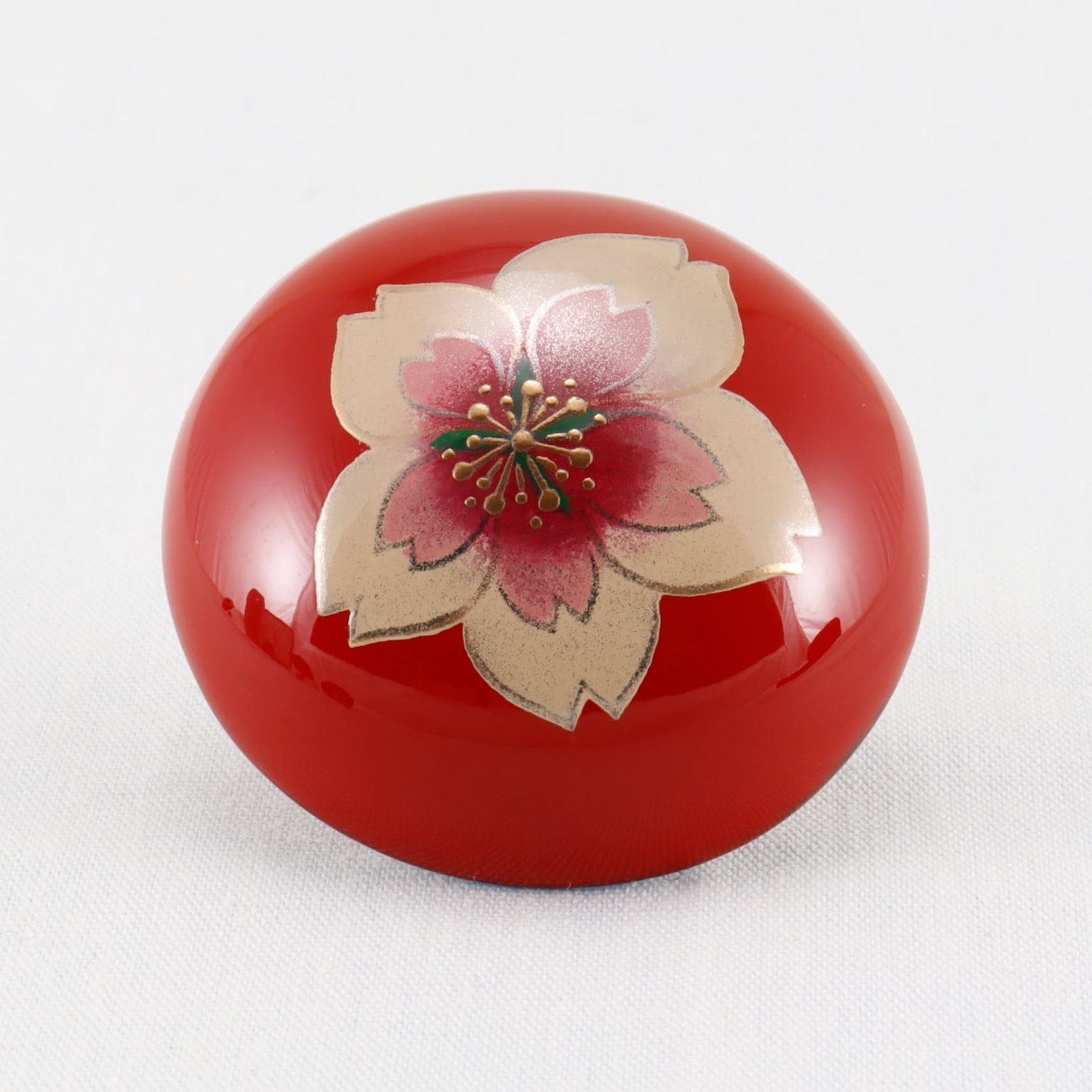 150 輪島塗 ピンアクセサリー／朱塗／桜蒔絵 | 輪島塗 加藤漆器店 公式