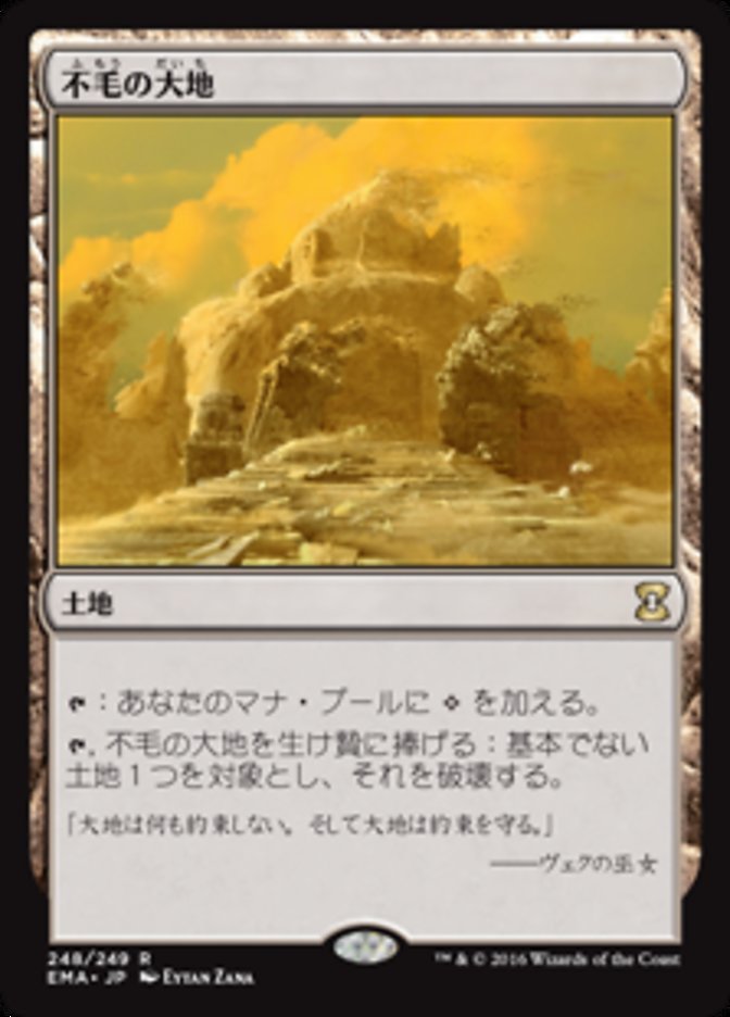 MTG 不毛の大地 日本語 4枚セット mtg 不毛の大地 foil プロモ 4枚セット
