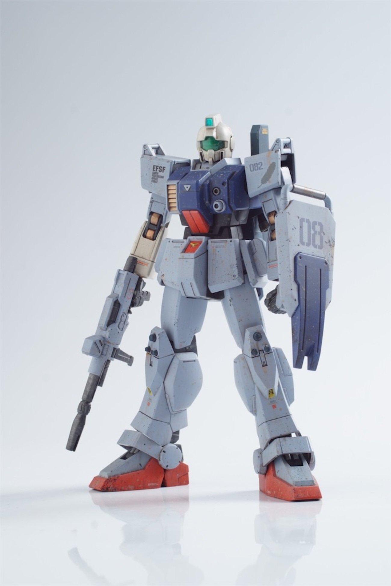 HG 陸戦型ガンダムのジム頭 カレン機(5) 完成写真編 - クラフト粒子散布中