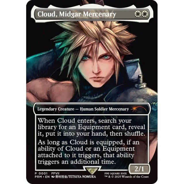 MTG FF 1枚 ミッドガルの傭兵、クラウド プロモ 日本語 MTG ミッドガル