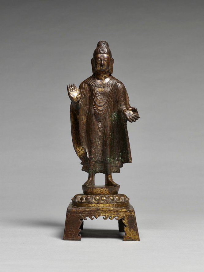 佛像古銅製，（旧家藏出し）時代物，古美術品，高2⃣️6⃣️cm，書房置物