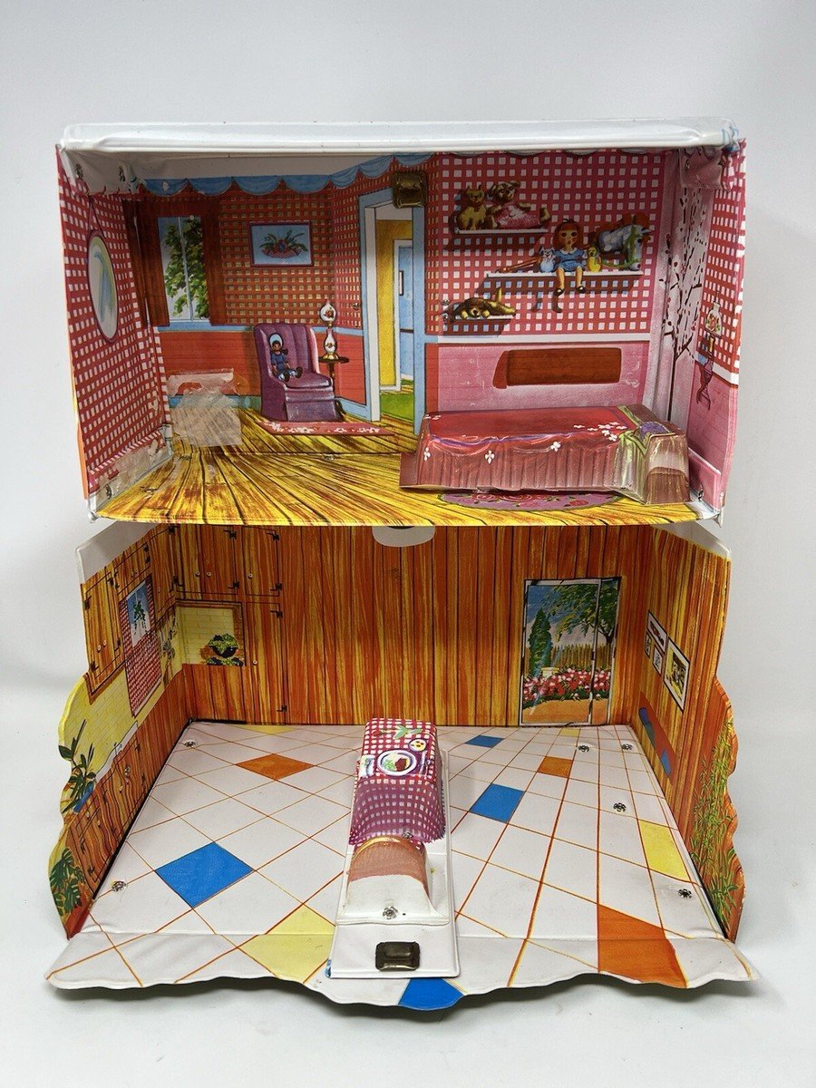 Vintage 1960's Ideal Toy Corp Small Doll House Case Kiddles Tutti