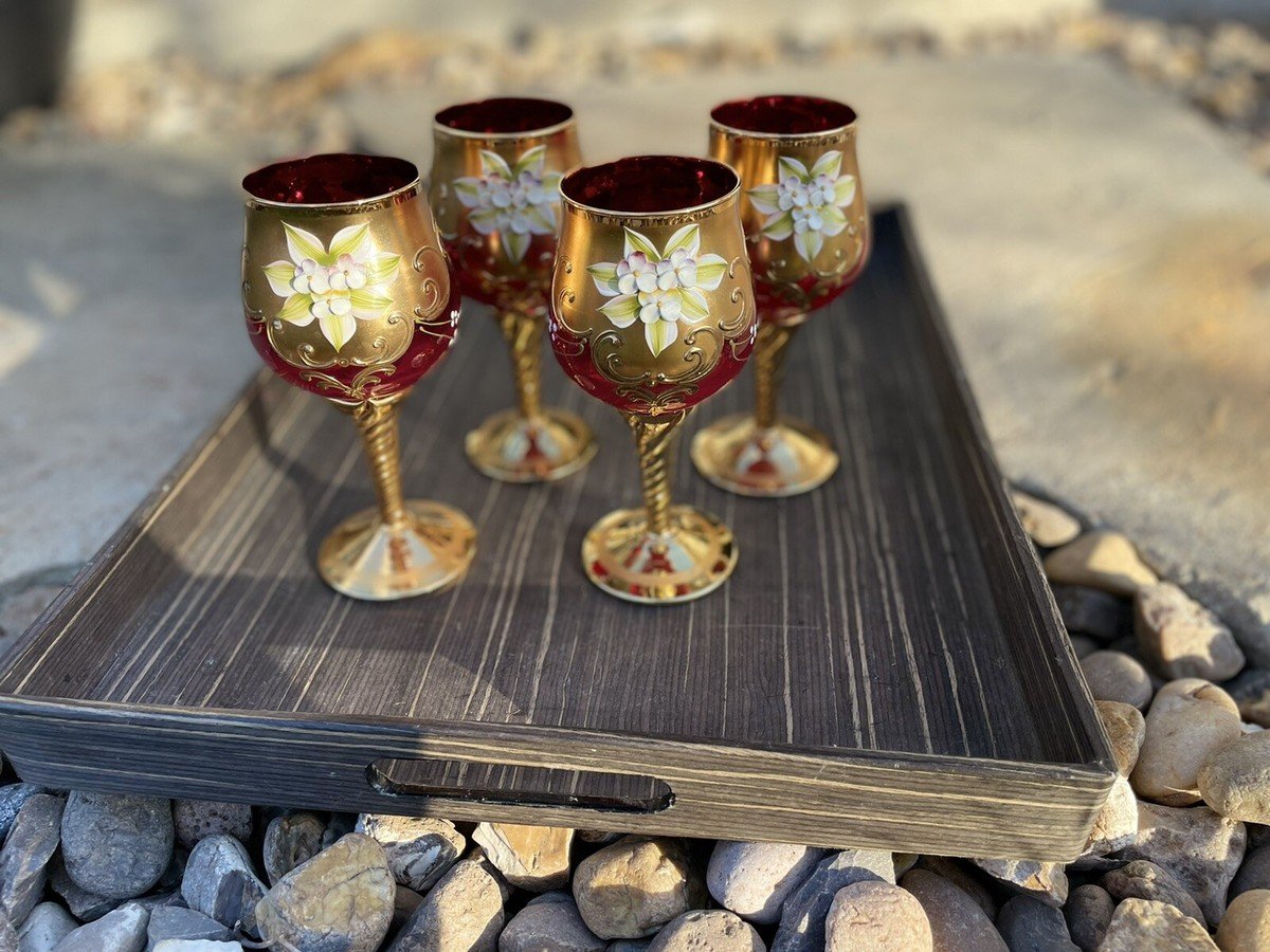 MURANO GOLD 24K HAND DECORATED ムラノ 灰皿 MURANO GOLD 24K HAND