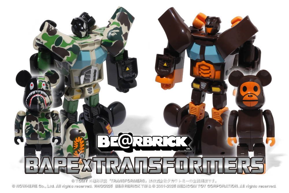 A BATHING APE®︎ × BE@RBRICK × TRANSFORMERS | bape.com
