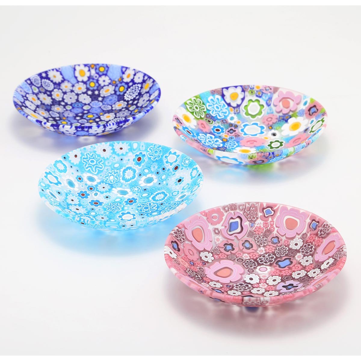 MURANO GLASS 28cm 大きな ミルフィオリ プレート皿 MURANO GLASS 28cm