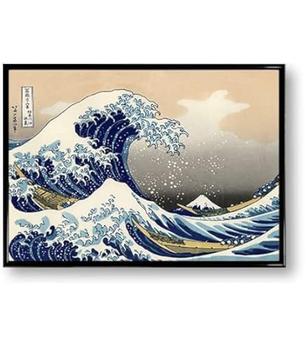 Amazon.co.jp: 世界の名画・葛飾北斎 神奈川沖浪裏 ジークレー技法