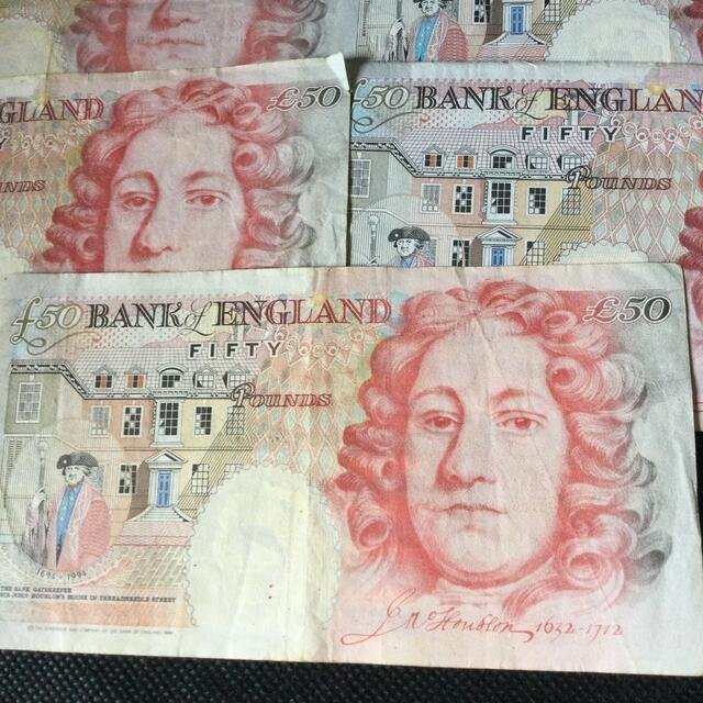 旧紙幣イギリス50ポンド紙幣 旧札 コレクション