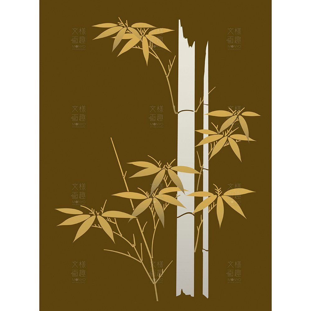 蒔絵硯箱の竹笹文 - 伝統文様のデザイン素材なら【文様百趣ONLINE SHOP】
