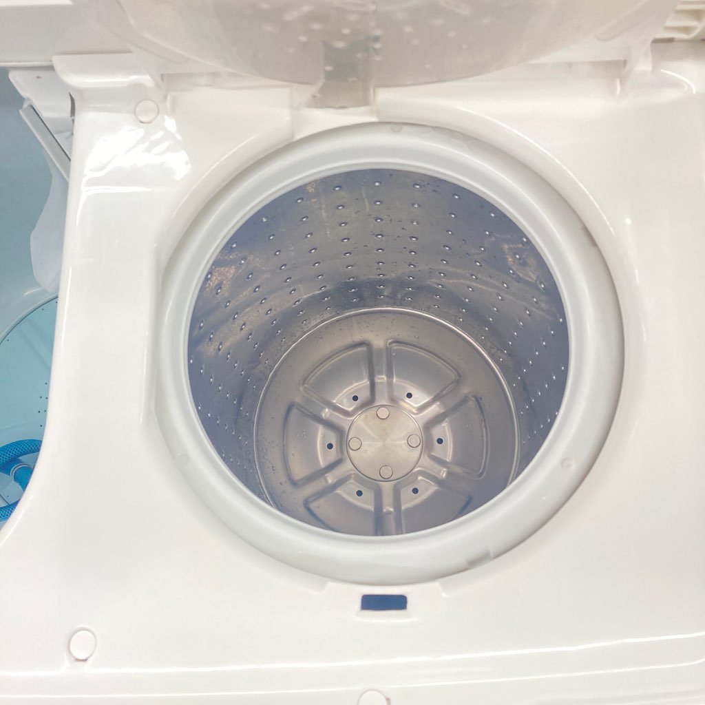 中古 日立 5.5kg 2槽式洗濯機 青空 PS-55AS2 2021年製 つけおき