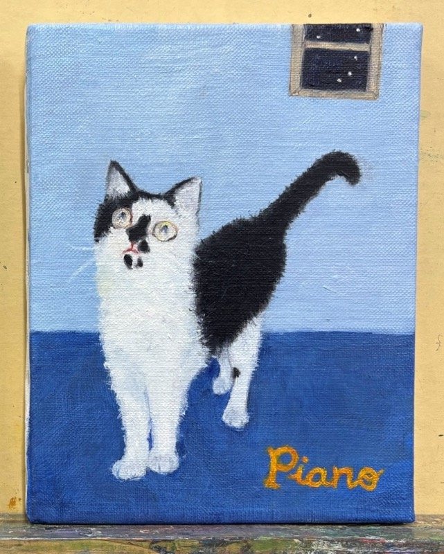 新宿教室／若松会員様の油彩画「猫」 ｜ 大人におすすめの絵画教室