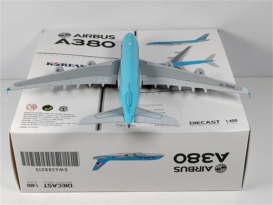 Lego Airplane 24-Hours Korean Air A380 Plane Model - Perfect