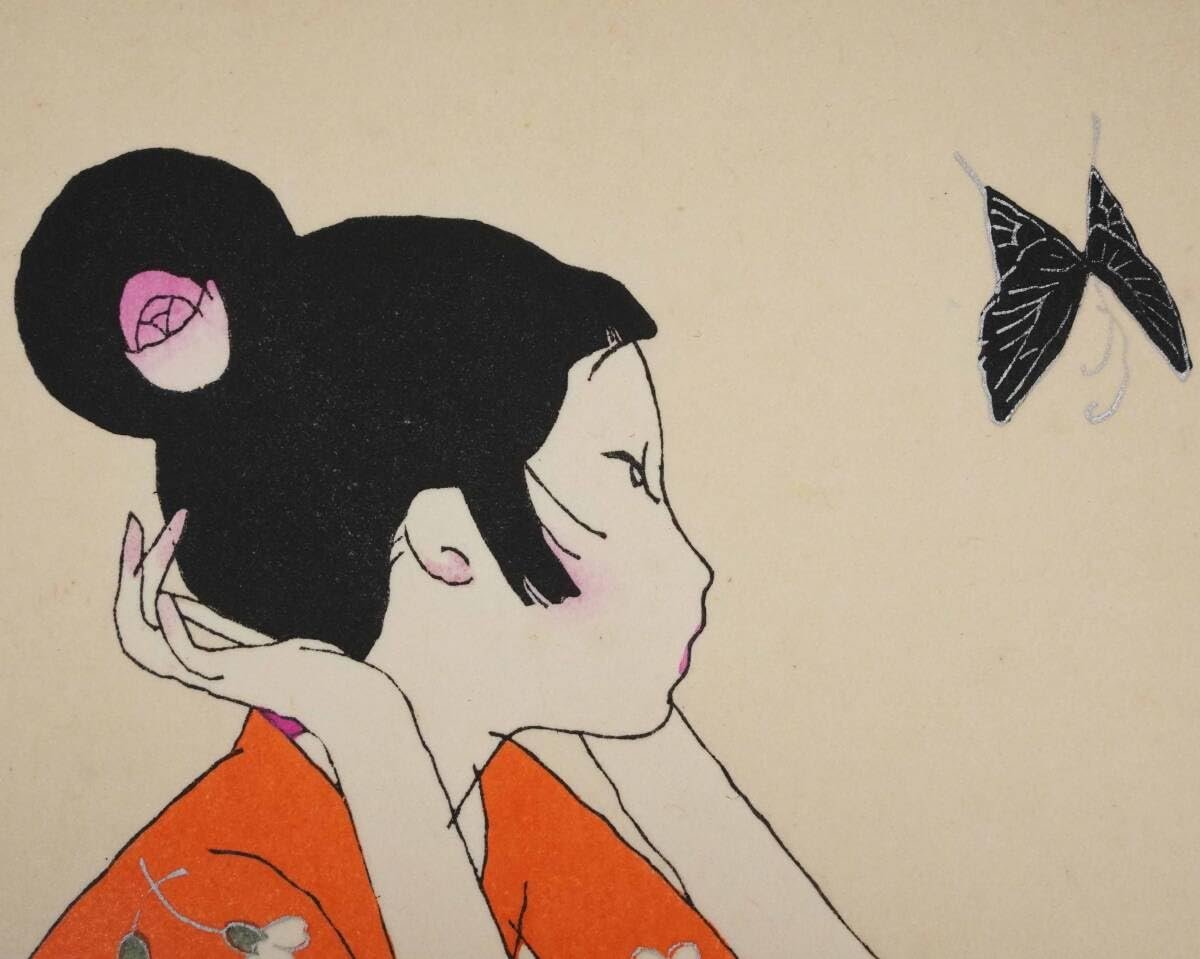 林静一 林静一 オリジナル木版画「儚夢（ろまん）」B オリジナル木
