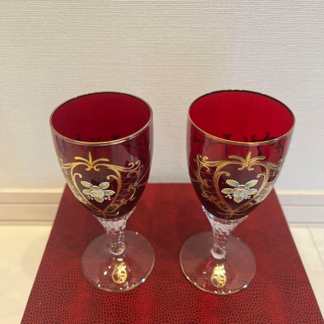 ベネチアングラス2個セット MURANO ベネチアンガラス ヴェネチアン