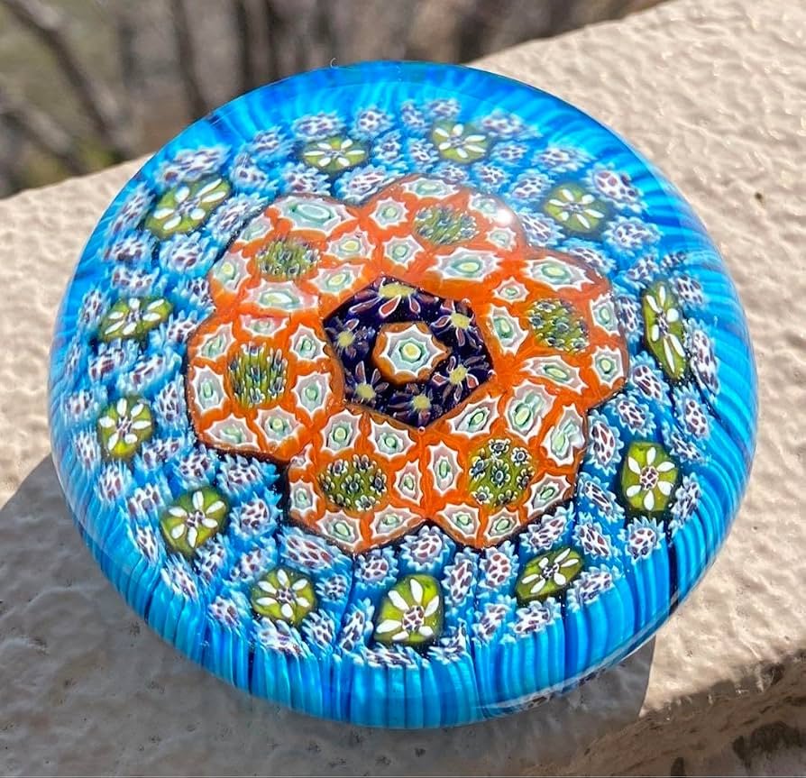 MURANO GLASS 28cm 大きな ミルフィオリ プレート皿 MURANO GLASS 28cm
