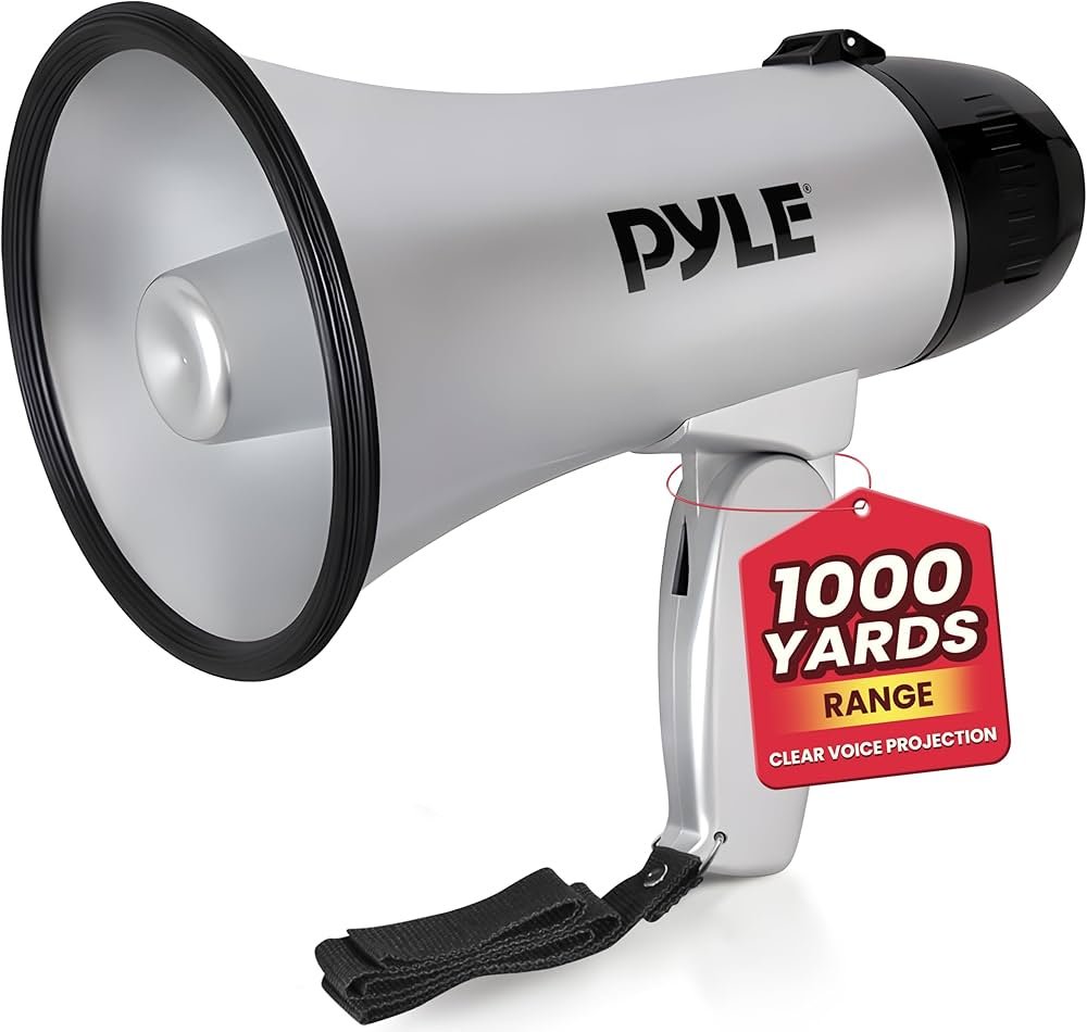 Amazon.co.jp: 《PYLE メガホン スピーカー》 拡声器 持ち運び可能