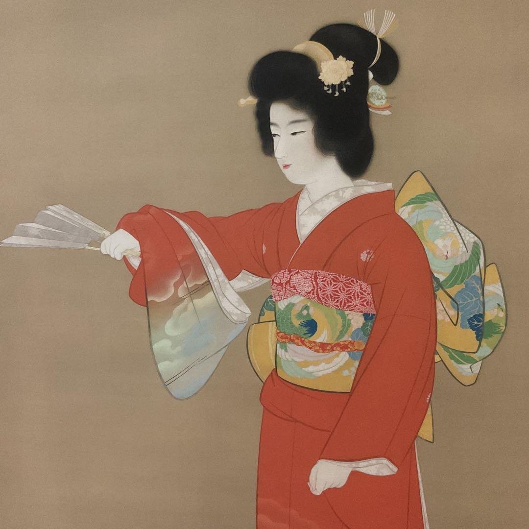 上村松園作 序の舞 【 多色刷高級美術印刷 】東京芸大所蔵 小学館より
