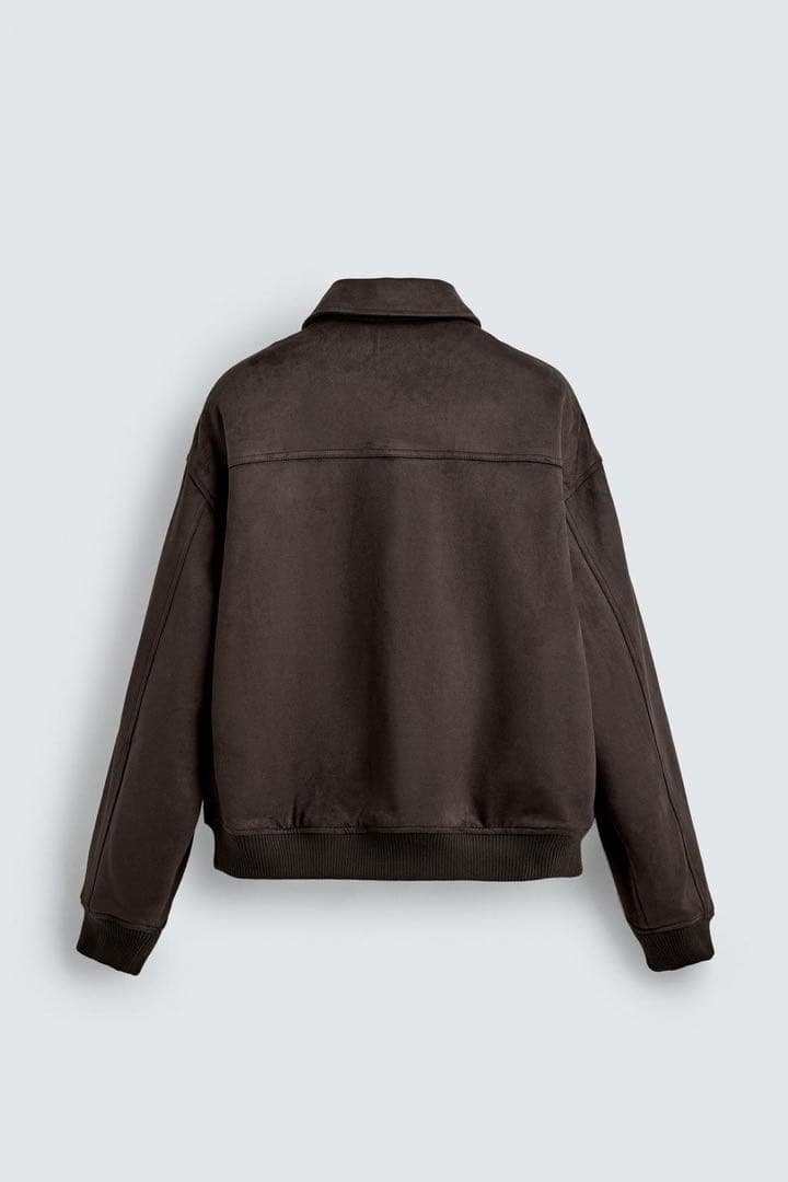 ZARA フェイクスエード キルティングジャケット - メルカリ