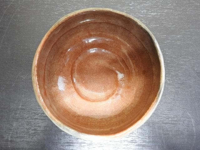小川長楽　赤茶碗　共箱　MA１５４