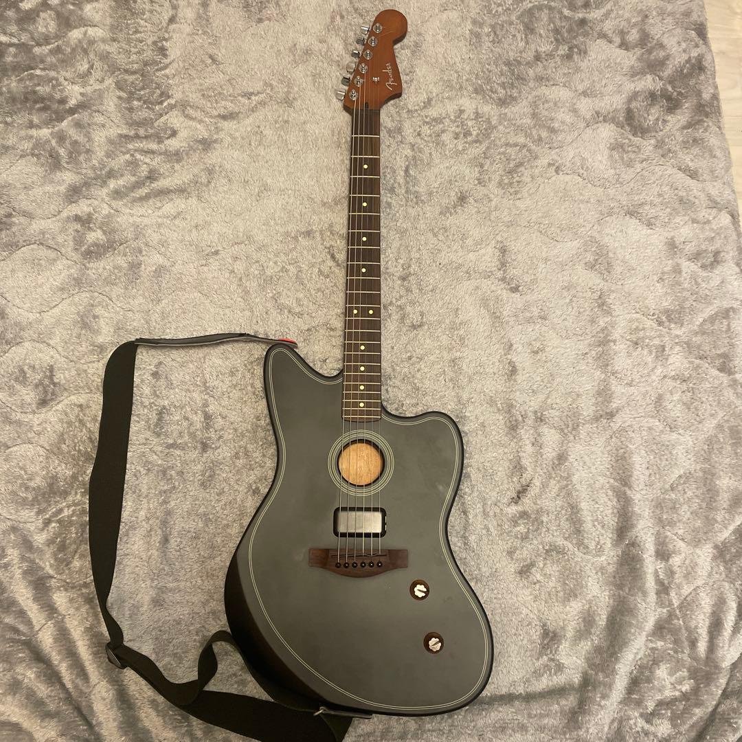 ギター Acoustasonic Standard Jazzmaster (Black) Fender Acoustasonic Standard Jazzmaster Acoustic-electric Guitar