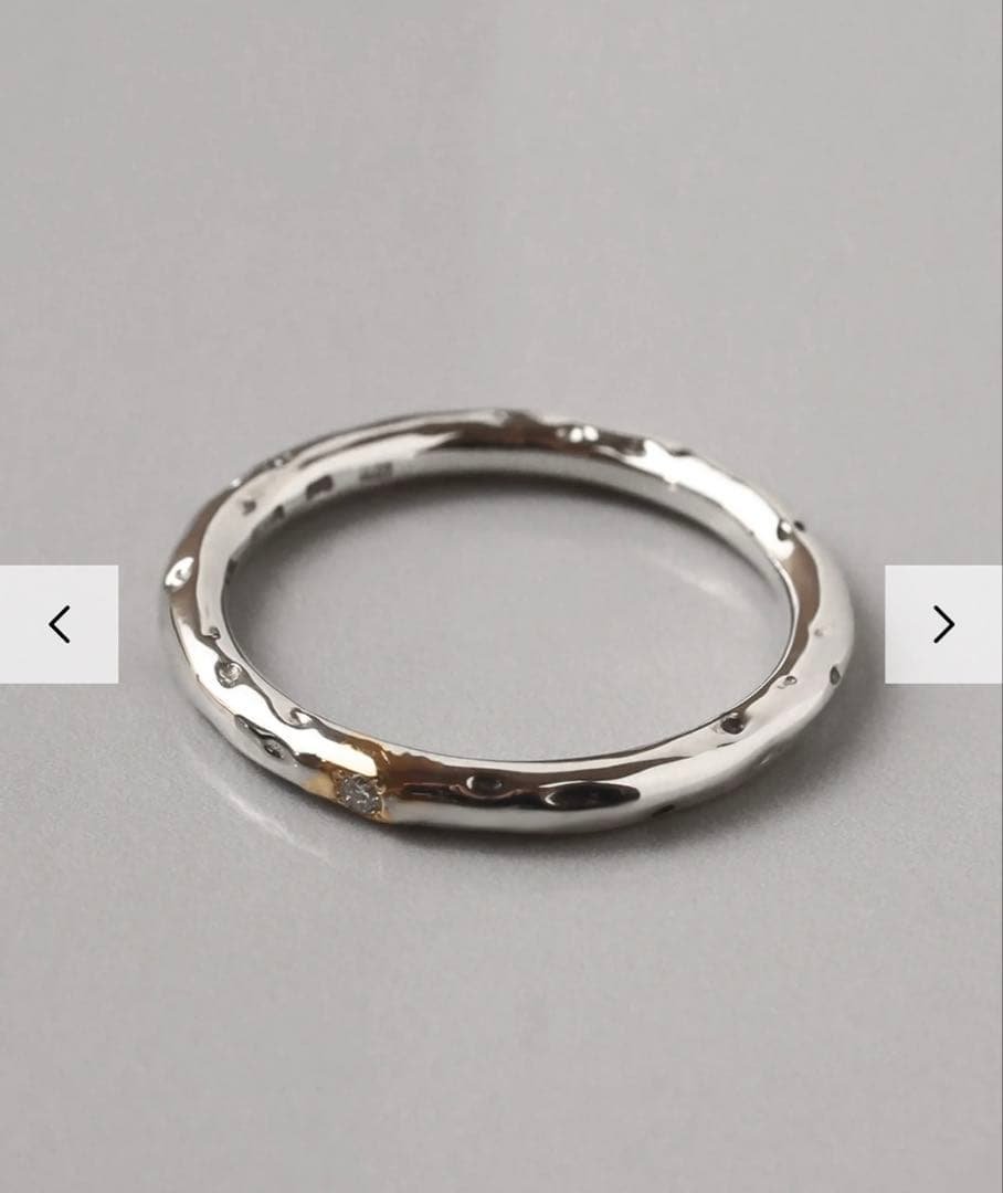 e.m. イーエム ダイヤモンド埋込みリング シルバー k18 13号