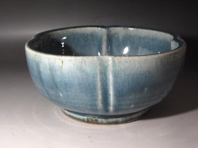 ☆ 河井寛次郎 呉須輪花鉢 どっしりかまえた一品です☆y447 2025年