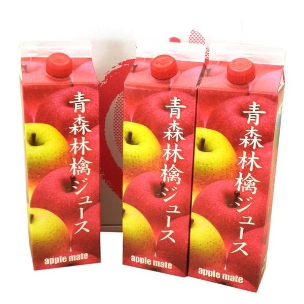 果汁100%アップルメイトりんごジュース1000ml紙パック6本入2箱/計12本 果汁100% アップルメイト りんごジュース 1リットル 紙パック 6本入2箱