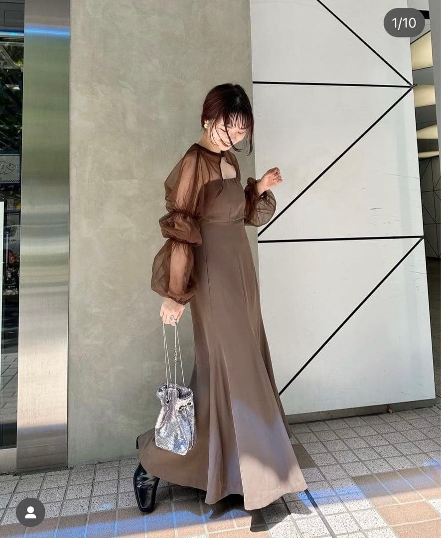 カスタネ　kastane オケージョンドレス オケージョンドレス/結婚式】velour bell sleeve dress | Kastane
