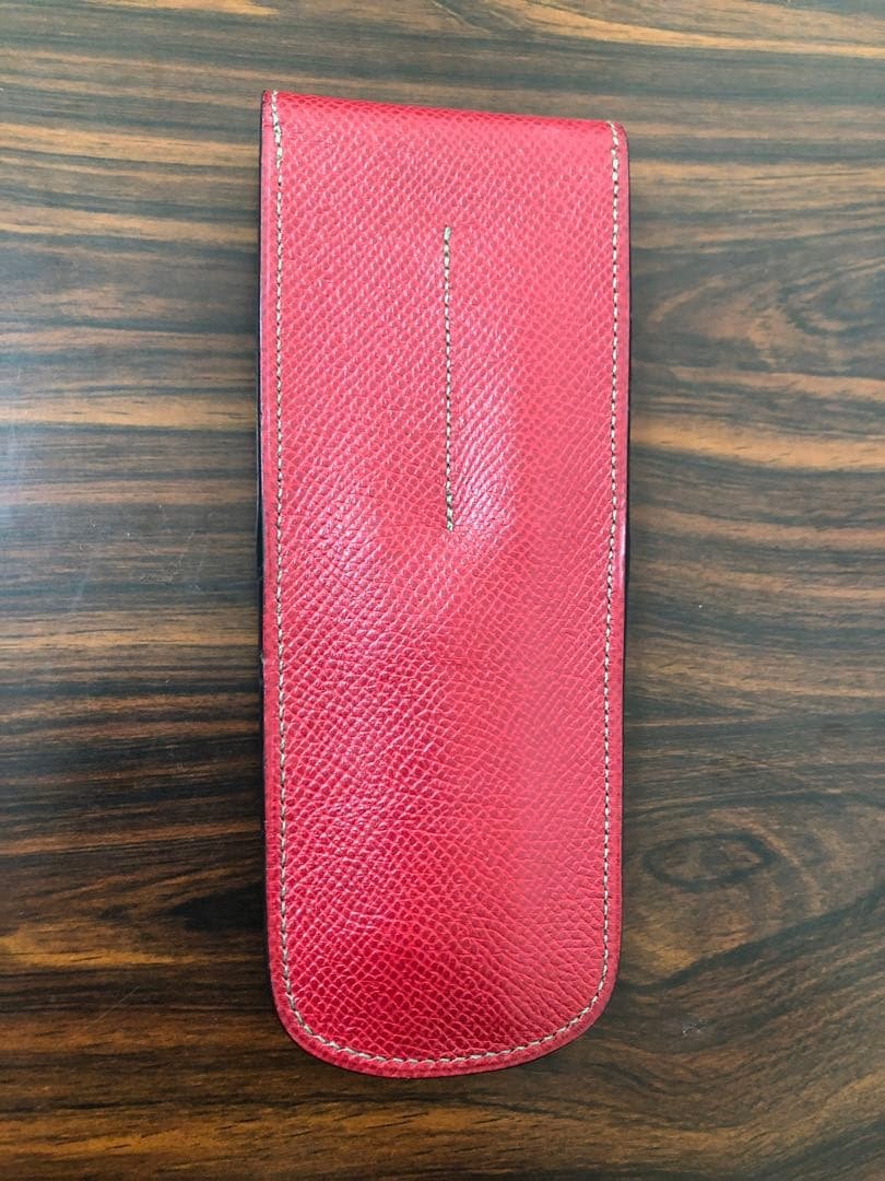 HERMES/エルメス 型押しレザー ペンケース